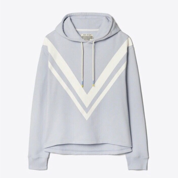 Tory Sport French Terry Chevron Hoodie 